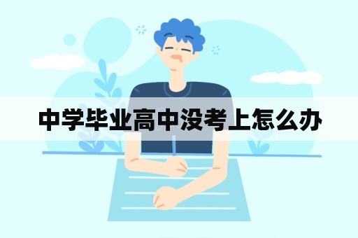 中学毕业高中没考上怎么办