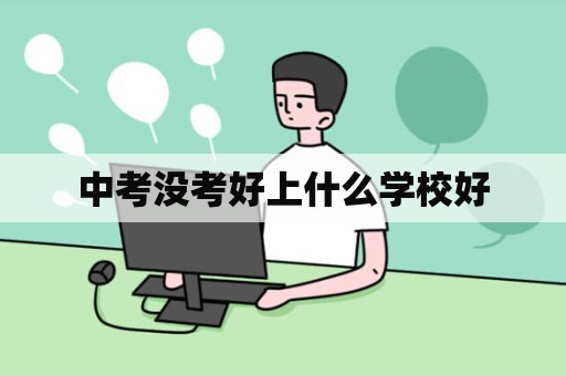 中考没考好上什么学校好